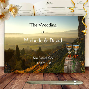 Livro De Visitas Landscape Art Winery Wine Theme Wedding Guest Book
