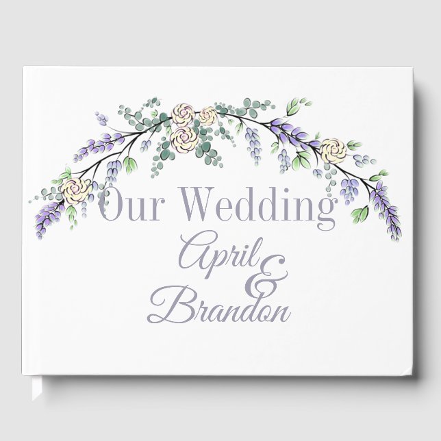 Livro De Visitas Lavanda de Ivory e Eucalyptus (Frente)