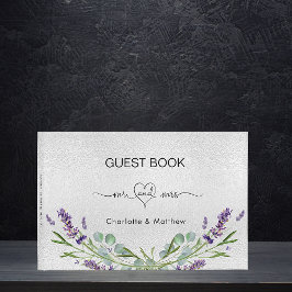 Livro De Visitas Lavanda de prata eucalipto mr casamento