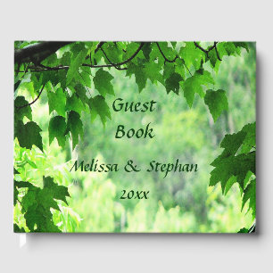 Livro De Visitas Leafy Green Wedding Guest Book