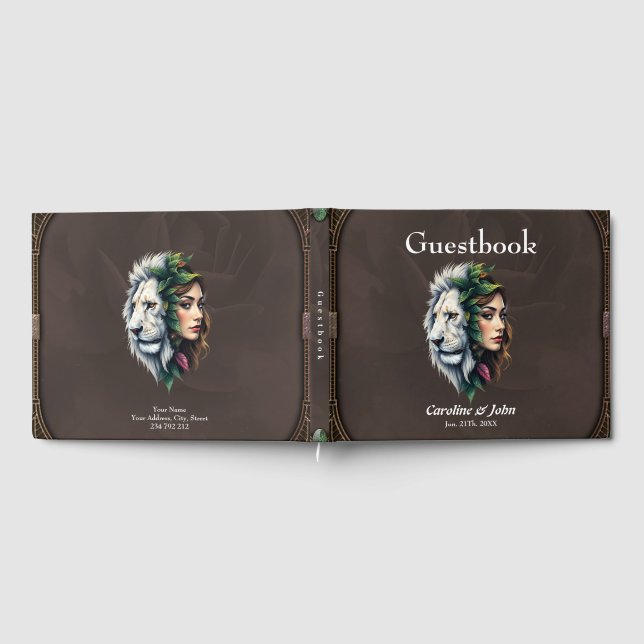 Livro De Visitas Leão Branco e Mulher (Completo)