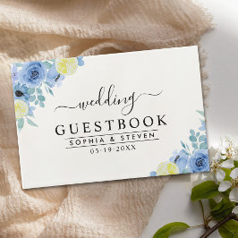 Livro De Visitas Lemon and Blue Mediterranean Wedding