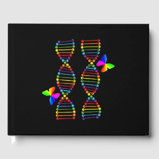 Livro De Visitas LGBTQ DNA Arco-Íris Sinalizador Borboleta Orgulho