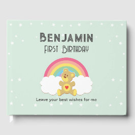 Livro De Visitas Libro de firmas osito arco iris.