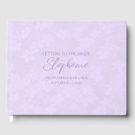 Livro De Visitas Lilac Letters to the Bride Keepsaoke Notebook