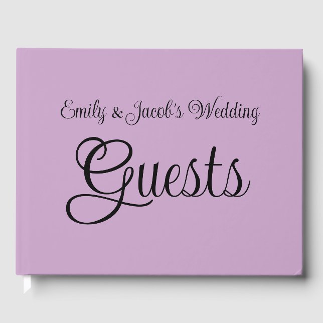 Livro De Visitas Lilac Personalizado (Frente)