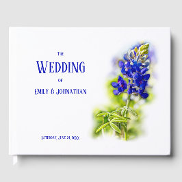 Livro De Visitas Linda Bluebonnet Floral, casamento moderno, convid