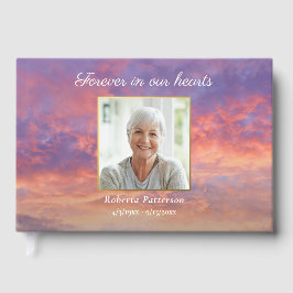 Livro De Visitas Linda Foto do Memorial Funeral Sunset Sky