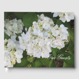 Livro De Visitas Lindas Hortênsias Brancas
