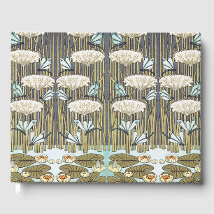 Livro De Visitas Lírios de Água,Batatas,Marsh Art Nouveau