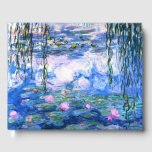Livro De Visitas Lírios de Água Rosa Monet<br><div class="desc">Um Monet pink water lírios convidados com lindos lírios cor-de-rosa flutuando em um lago azul calmo com almofadas de lírios. Um presente de Monet excelente para fãs do impressionismo e da arte francesa. Inimpressionismo sereno na natureza com lindas flores e paisagem de lagoas cênicas.</div>
