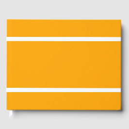 Livro De Visitas Listras Horizontais Desportivas Laranja Dourado Br