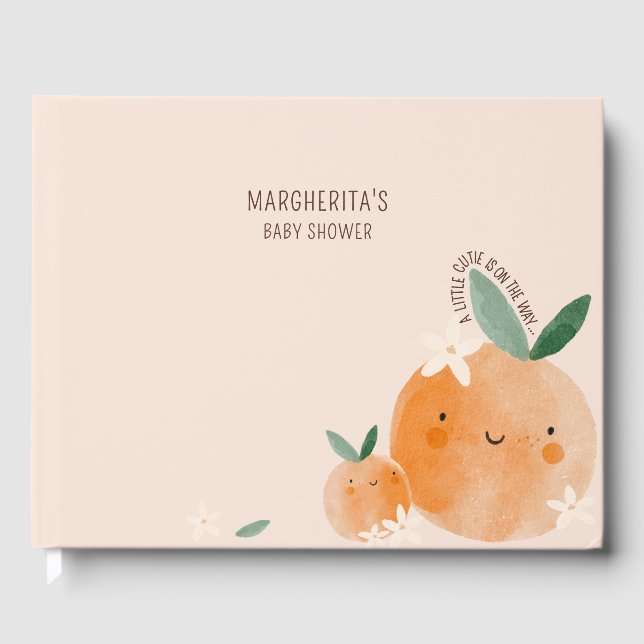 Livro De Visitas Little Cutie está no caminho do Chá de fraldas de  (Frente)