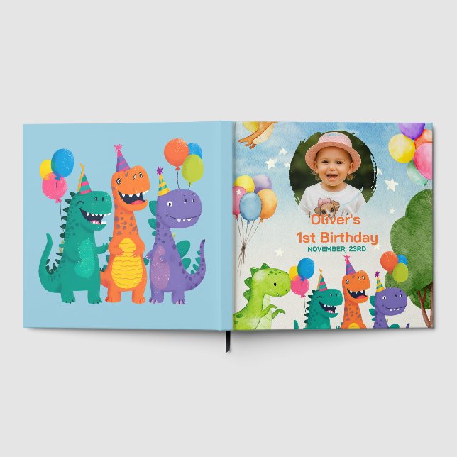 Livro De Visitas Little Dino 1st Birthday (Completo)
