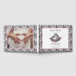 Livro De Visitas Little Wild One Zebra Photo Baby Shower Guest Book
