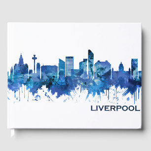 Livro De Visitas Liverpool England Skyline Blue