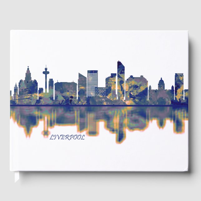 Livro De Visitas Liverpool Skyline (Frente)
