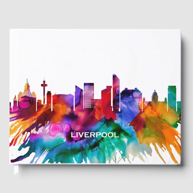 Livro De Visitas Liverpool Skyline (Frente)