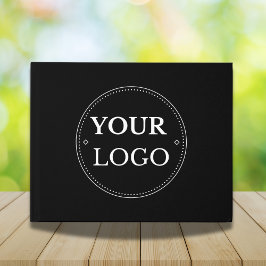 Livro De Visitas Logotipo corporativo simples preto