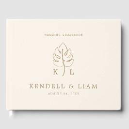 Livro De Visitas Logotipo de Casamento Monográfico Personalizado