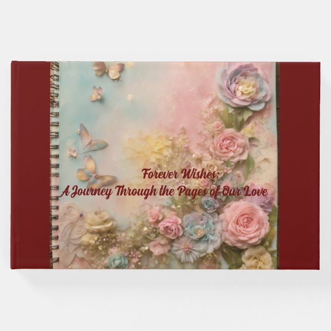 Livro De Visitas Love Chronicles: Capturando momentos cerejados em (Frente)