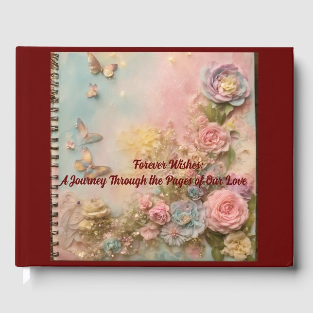 Livro De Visitas Love Chronicles: Capturando momentos cerejados em (Frente)