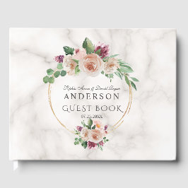 Livro De Visitas Lush Watercolor Olive Branch Wreath Casamento