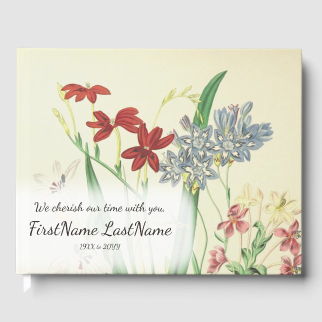 Livro De Visitas Luto, Conservador, Memórias Guestbook (Frente)