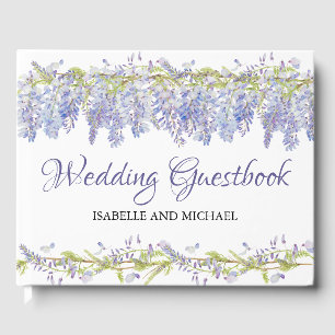 Livro De Visitas Luz - casamento personalizado floral roxo
