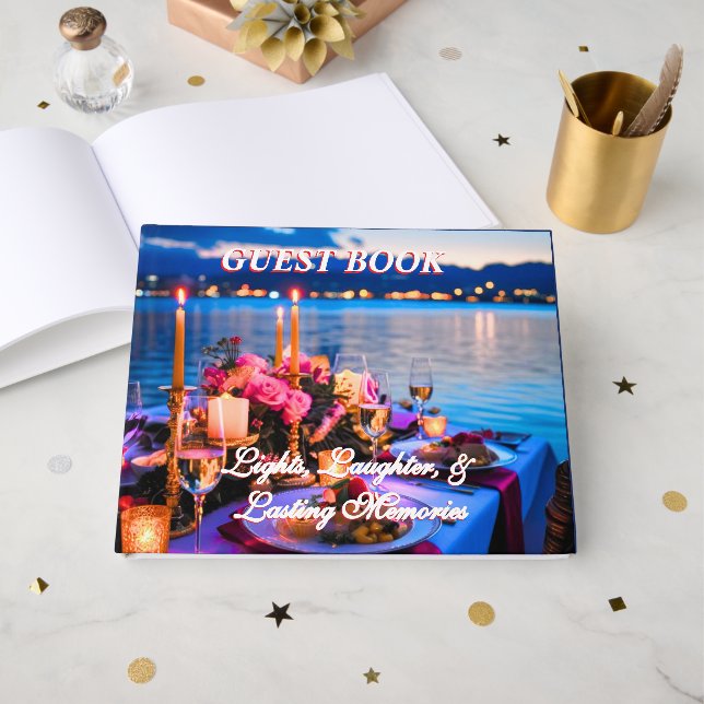 Livro de Visitas "Luzes, Risos e Memórias Inesquec (Frente aberta)