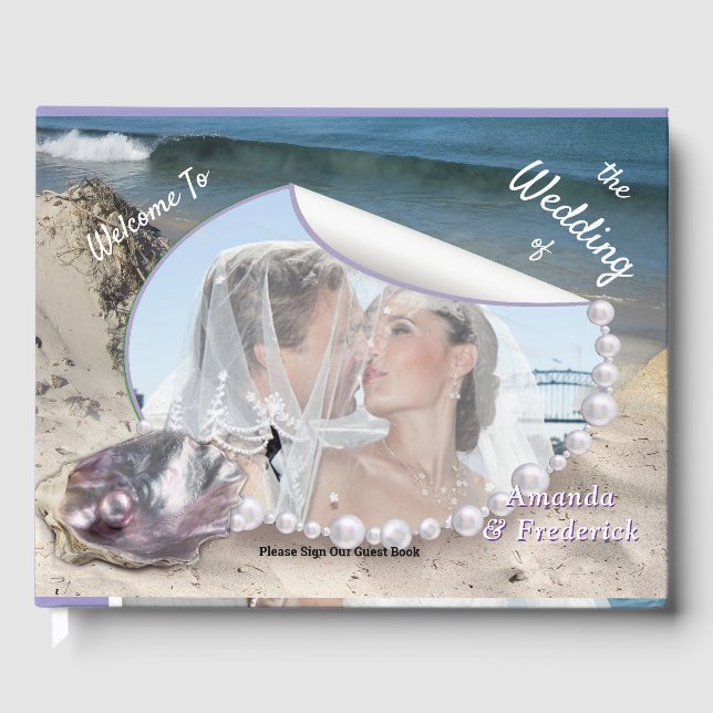 Livro De Visitas Mãe de Pérolas Mescladas como Pântanos Líquidos (Frente)