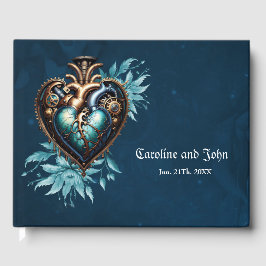 Livro De Visitas Magnífico coração elegante de galinheiro.