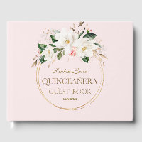Magnolia Branca Blush Quinceañera Dourada Floral