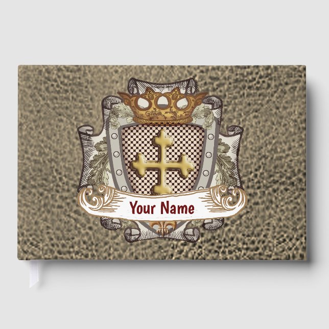 Livro De Visitas Majestade Family Crest Surname (Frente)