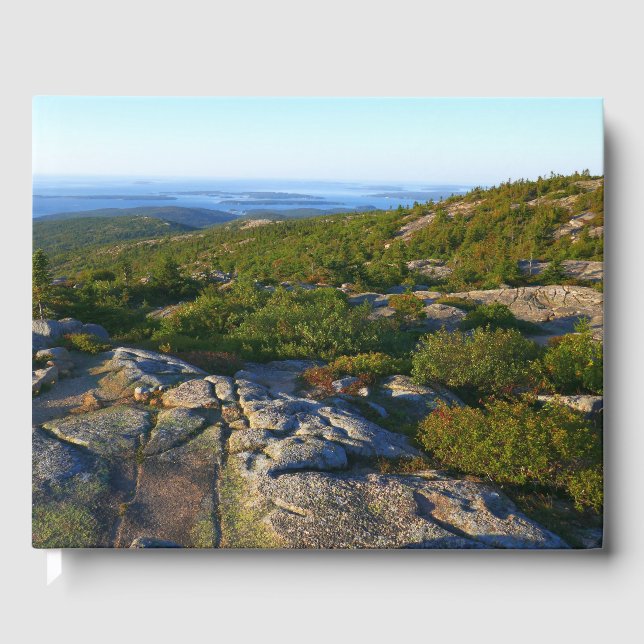 Livro De Visitas Manhã no topo Montanha Cadillac em Acadia (Frente)