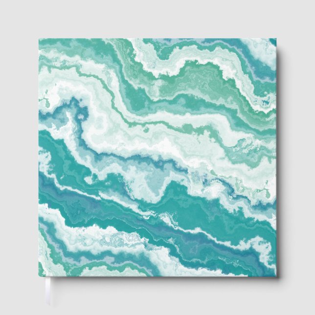 Livro De Visitas marbled sea foam : (Frente)