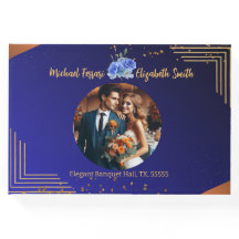 Marinho Elegante e Casamento Elegante Laranja Quei