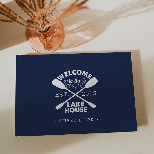 Livro De Visitas Marinho Personalizado e Casa Branca do Lago (Criador carregado)
