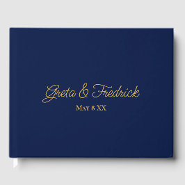 Livro De Visitas Marinho personalizado minimalista simples azul Dou