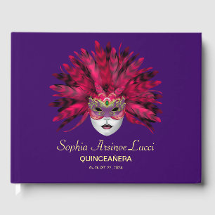 Livro De Visitas Mascarada Colorida Quinceañera