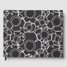 MATRIZ FLORAL ABSTRATA EM PRETO