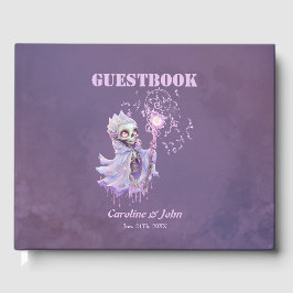Livro De Visitas Melodias mágicas do esqueleto roxo giro.