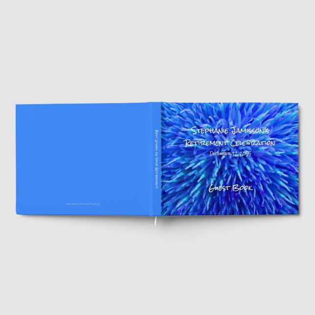 Livro De Visitas Memória de Festa de Reforma do Abstrato Azul/Livro (Completo)