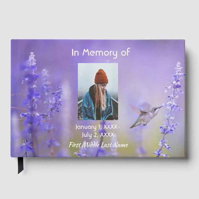 Livro de Visitas Memorial Beija-flor Flores Lavand (Frente)