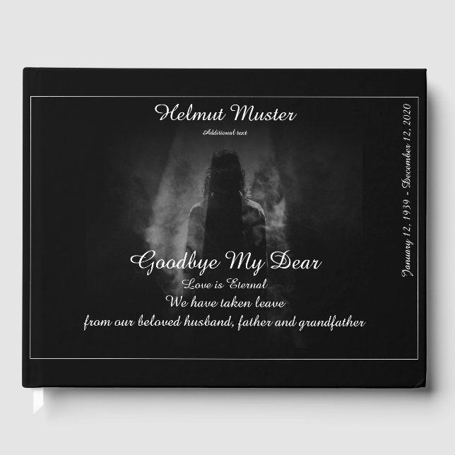 Livro De Visitas Memorial Binder Into the Light - adeus, querida (Frente)