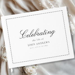 Livro De Visitas  Memorial "Celebrating life of" White