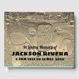 Livro De Visitas Memorial de Automóveis Clássicos de Olhos Metálico