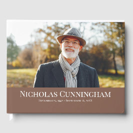 Livro De Visitas Memorial de Fotografia Personalizada do Monograma 