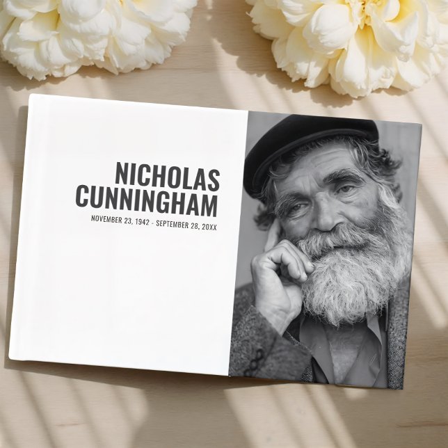 Livro De Visitas Memorial de Fotografias Moderno e Simples (Criador carregado)