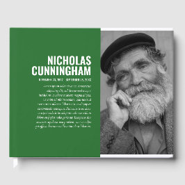 Livro De Visitas Memorial do Filtro Branco Preto de Foto Simples Mo